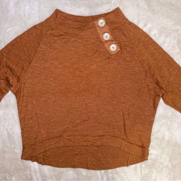 We The Free Don't Forget Me Cedar Brown Ribbed Knit Long Sleeve Top Size XS - Picture 11 of 16